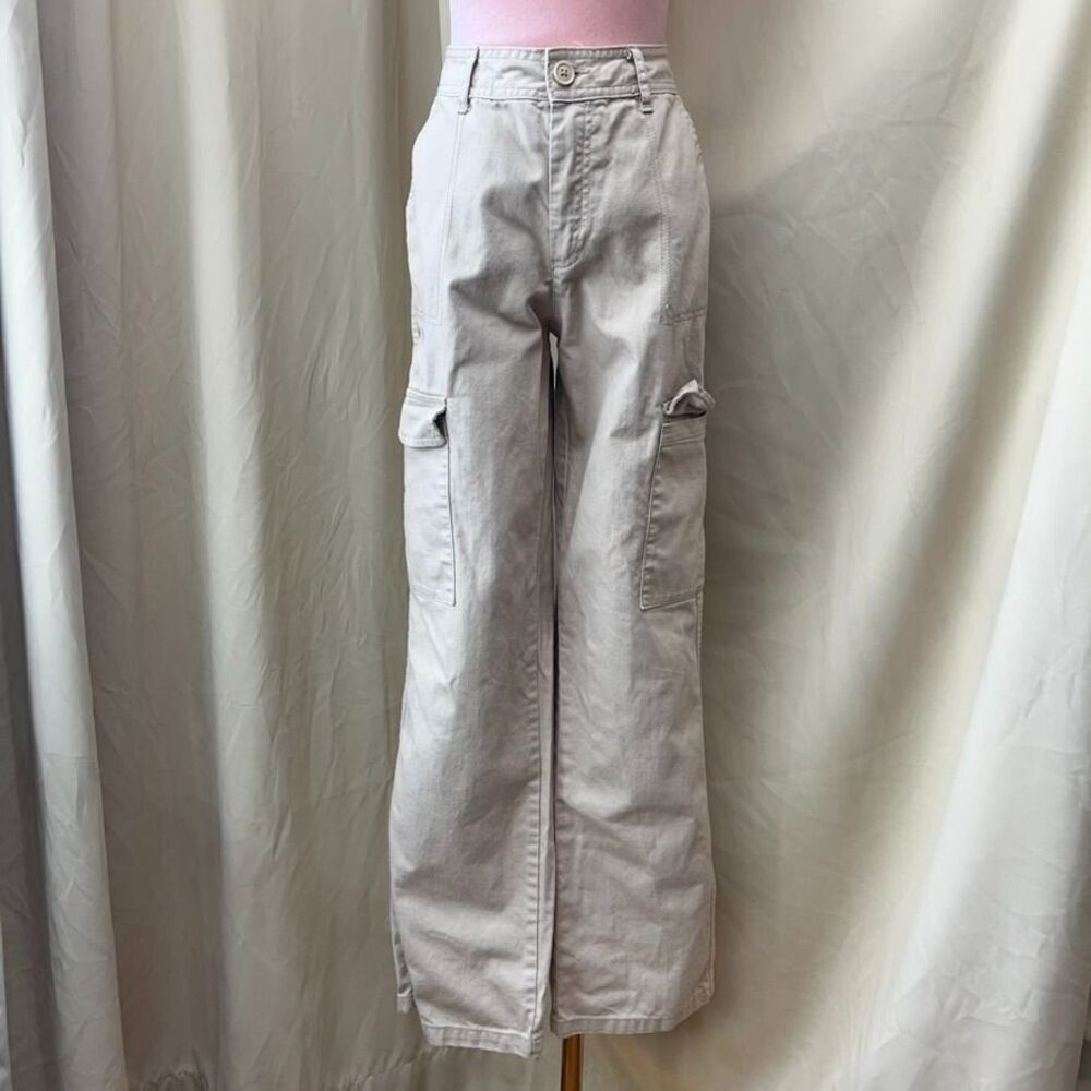Primark Beige Denim Carpenter Style Womens  Jeans Size 4